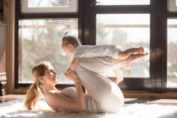 Mother and baby Yoga