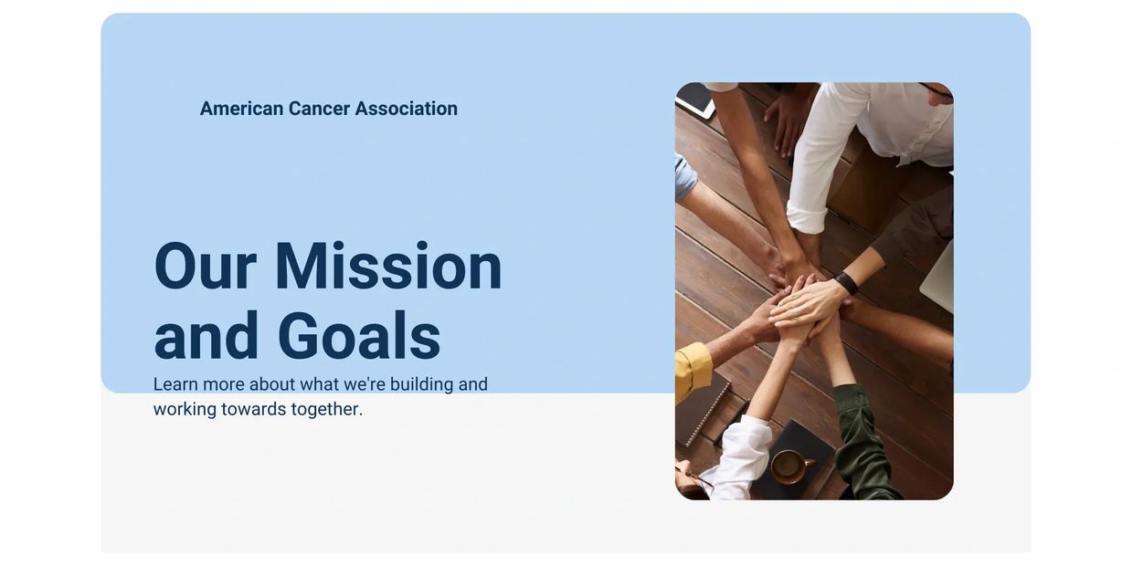 a group of people holding hands with the words'our mission and goals'