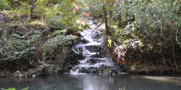 Waterfall on the property of Lake Hamilton Bible Camp in Hot Springs, Arkansas