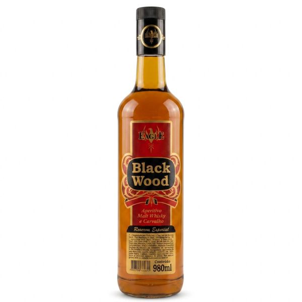 Garrafa de whisky Black Wood de 980ml.