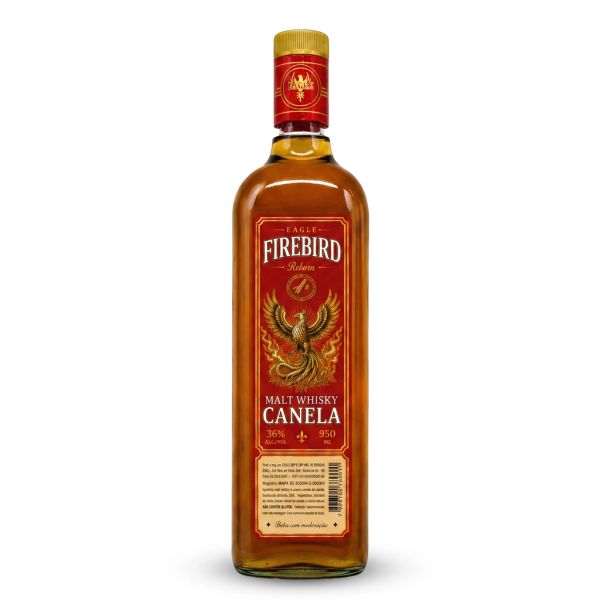 Garrafas de whisky canela Firebird Eagle.