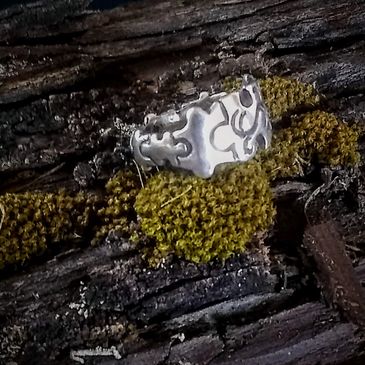 Image of a puzzle piece sterling silver ring from the Sterling Cache.