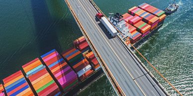 Efficient plastic resin logistics via shipping containers and trucks