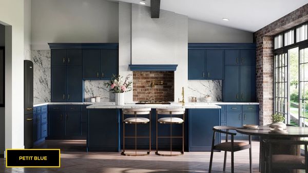 Petit Blue Kitchen Cabinet