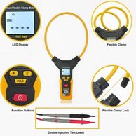 pinza amperimetrica con sonda flexible, true rms,  corriente,  voltios AC/DC, autorango.