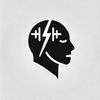 A simple black and white logo representing concussion.