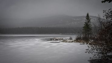 Pyramid Lake, winter