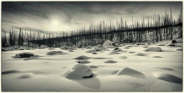 snow light shadow winter landscape