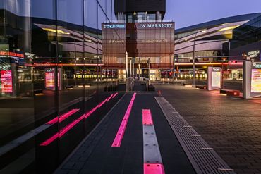 Edmonton Ice District. Night Lights.