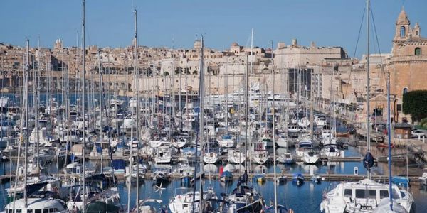 View towards the Grand Harbour in Malta, near to The 3Cities Auberge