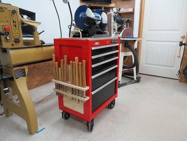 Wood turner's tool caddy