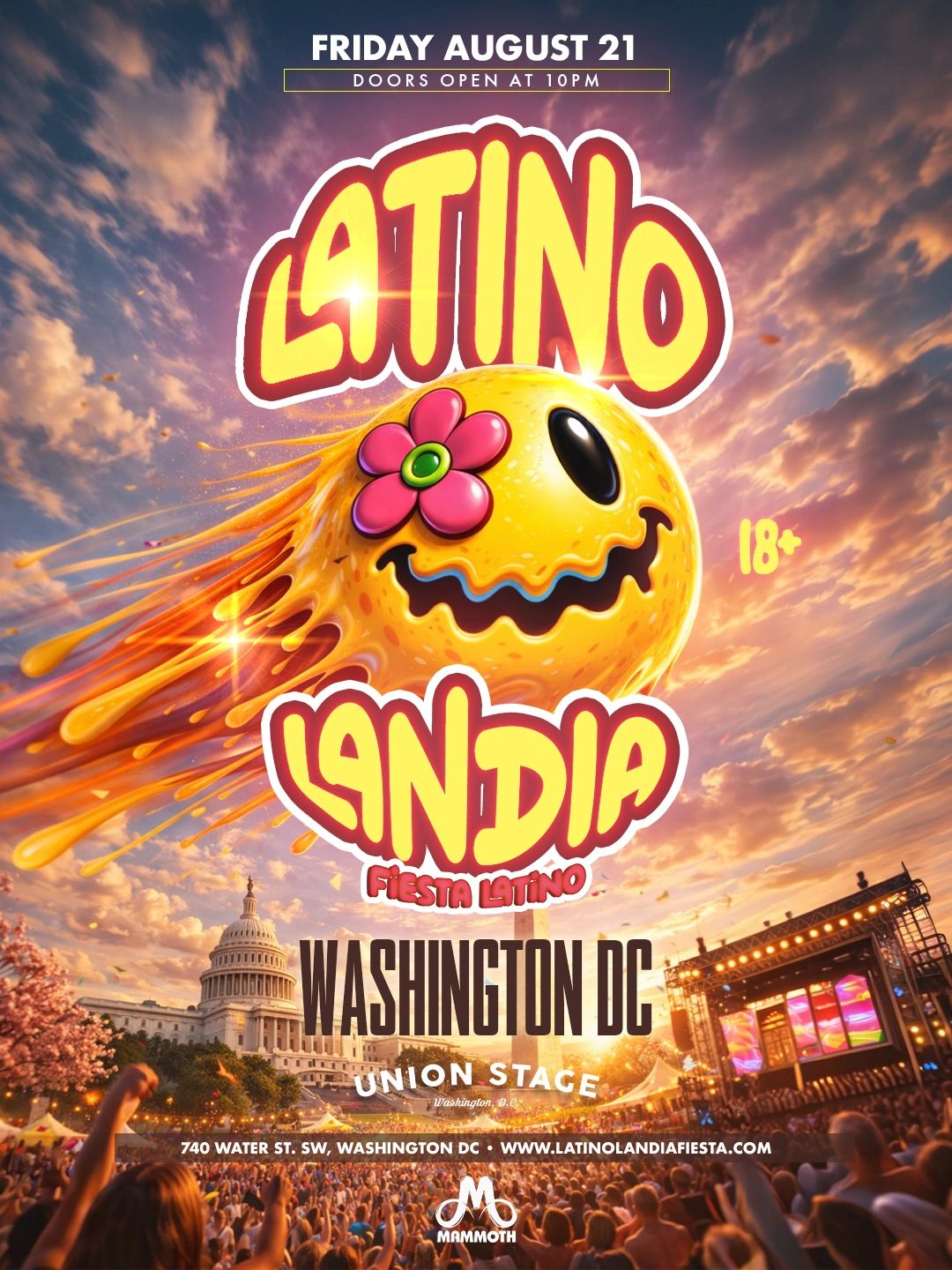 Latino Landia Fiesta Latino event in Washington DC on August 21 at Union Stage.