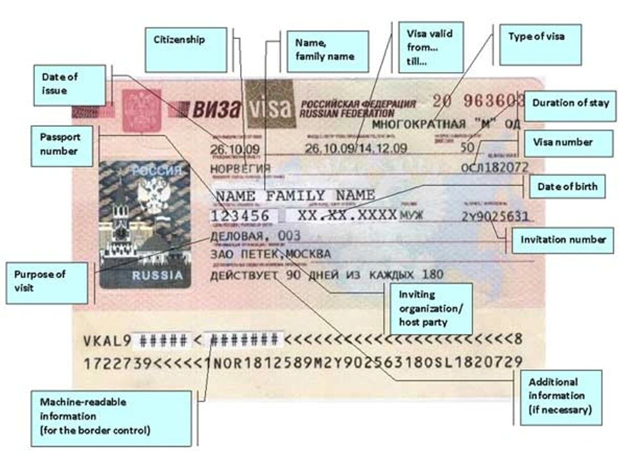 How to read your russian visa