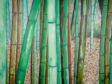 Whispers of Light
Acrylic on Canvas
36x48
2019
Bamboo forest, light shimmers through the strong, tal