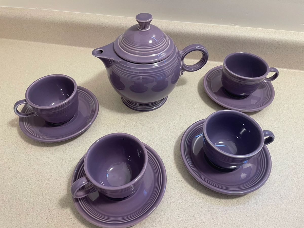 Homer Laughlin Fiesta Fiestaware Vintage Lilac Purple Tea Set