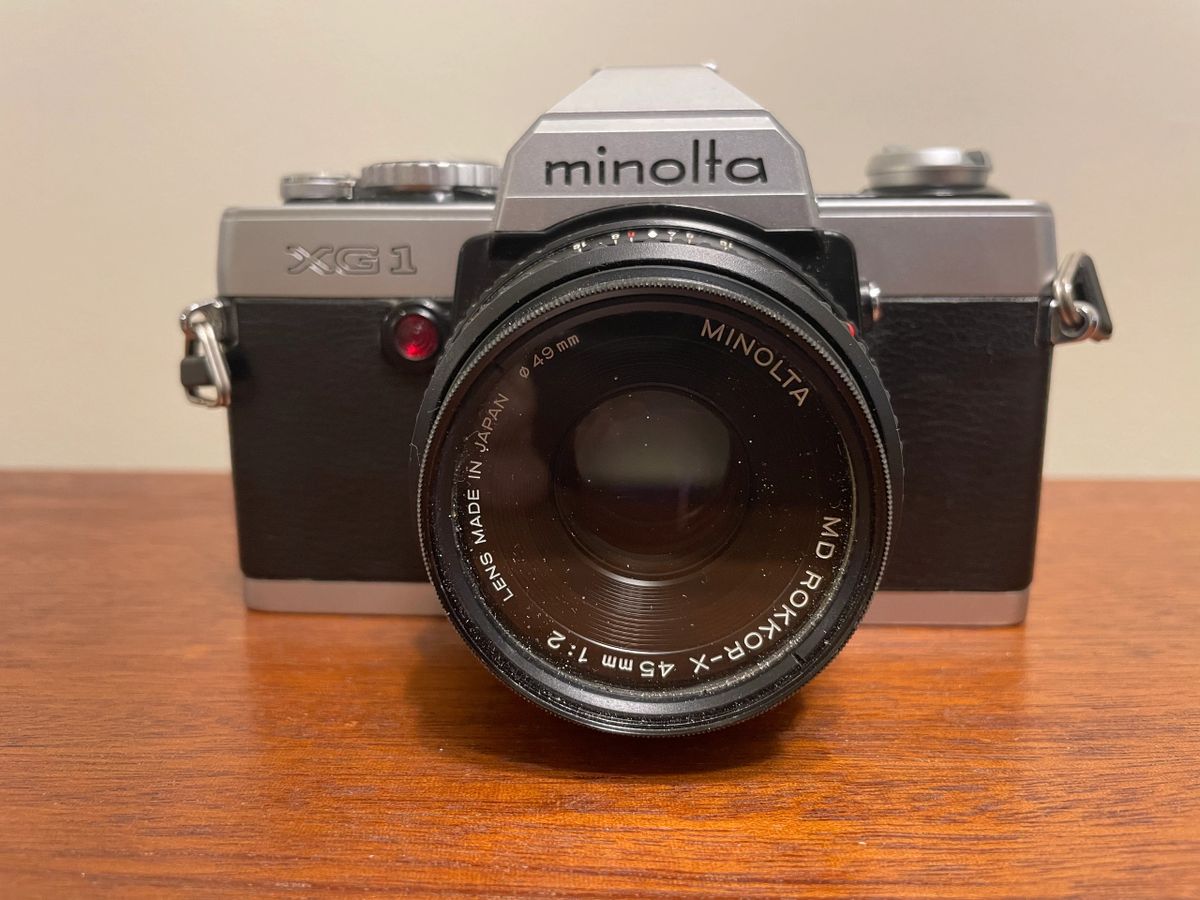 Vintage Minolta XG 1 SLR Camera with Rokkor X 45mm F2 Lens - Clean ...