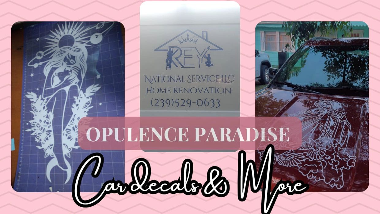 Vinyl decals made by opulence paradise 