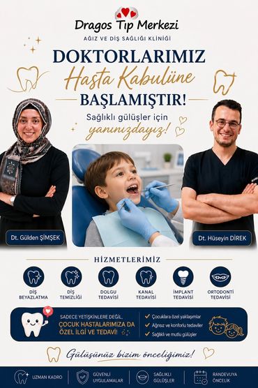Doktorlarımız Dt. Gülden Şimşek ve Dt. Hüseyin Direk hasta kabulüne başlamıştır.
