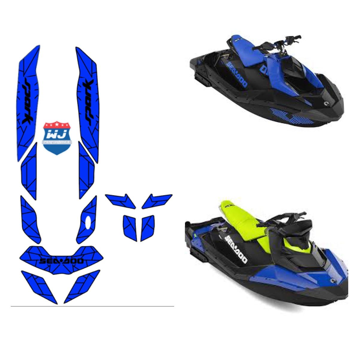 WJP Seadoo Spark and Trixx WetDek Traction Mats Signature Series