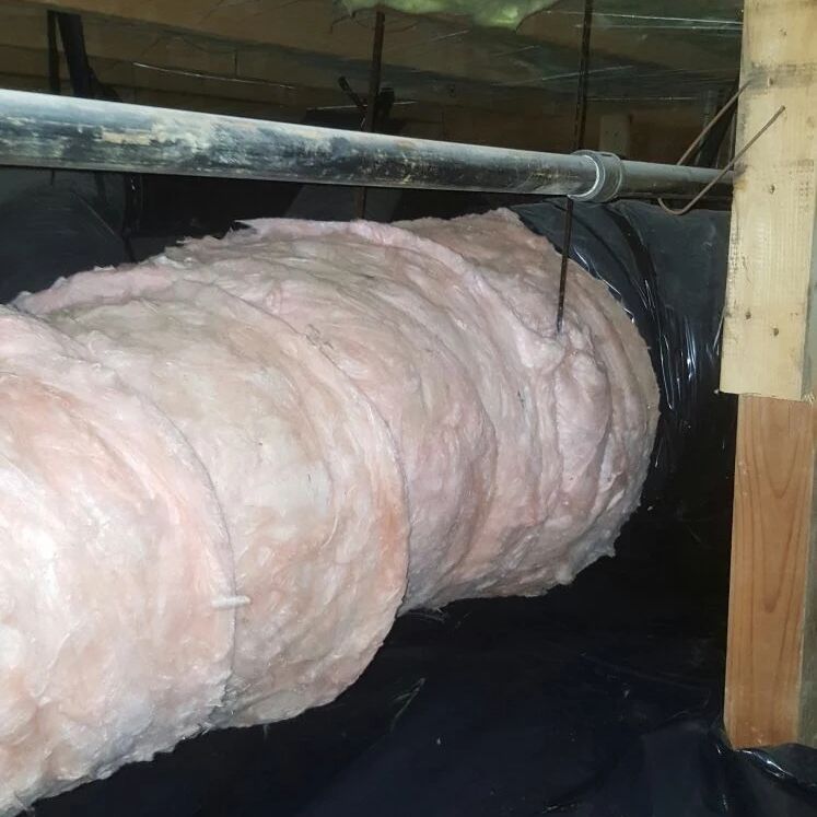 Crawl Space Duct Insulation