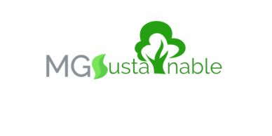 Logo for MG Sustainable featuring green leaves and a tree.