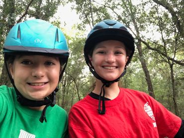 Avery and Lauren out on the trail