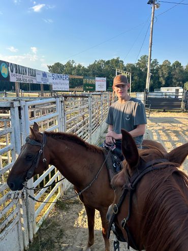 Jon and Levi at riding club 09/2025