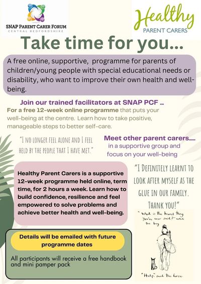 Online supportive program for parents of children with special needs focusing on health and well-being.