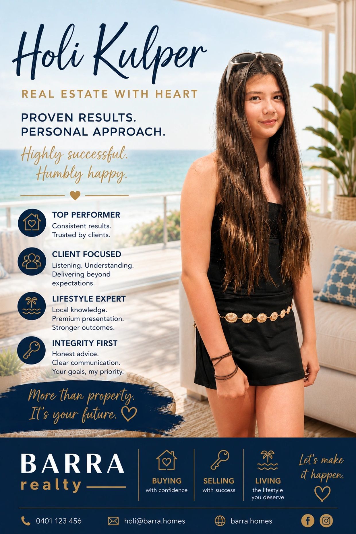 Holi Kulper, a dedicated real estate agent, offers proven results and a personal approach by the beach.