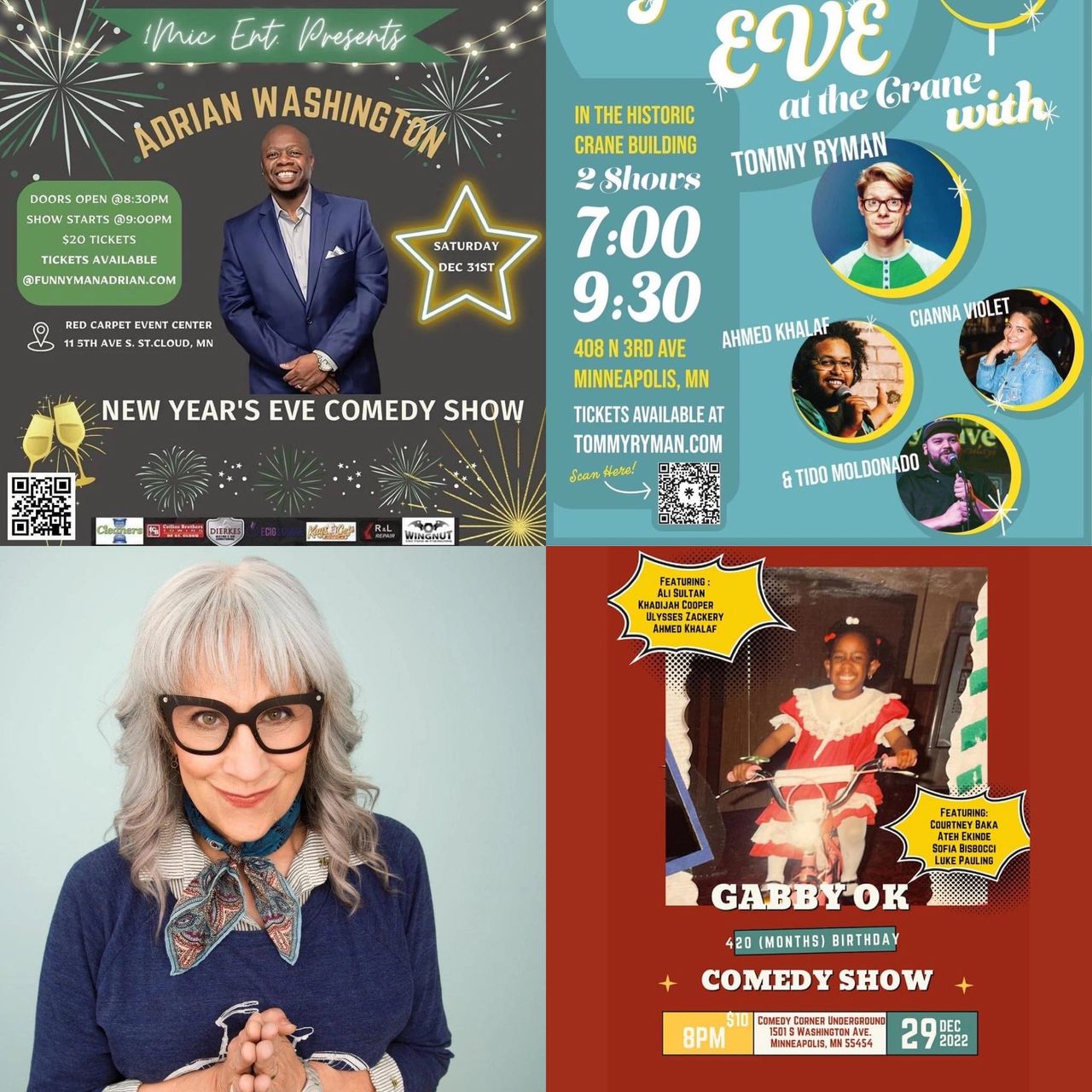 Every single stand-up show in MN on NYE (and one on Dec. 29)