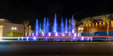 Dania Pointe is an amazing shopping mall that has four of the coolest fountains in Broward County.  