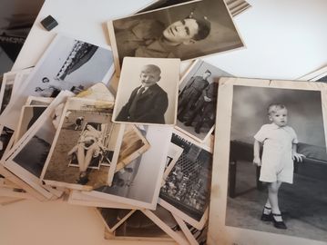 Printed old black and white photos