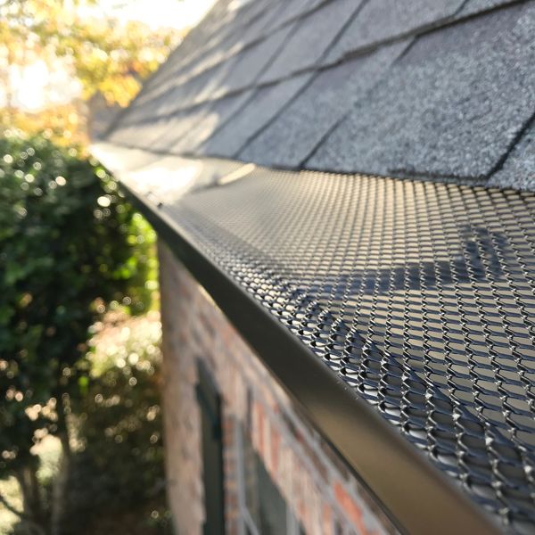 7" Black Power Coated Leaf Guard / Leaf Filter / Gutter Guard