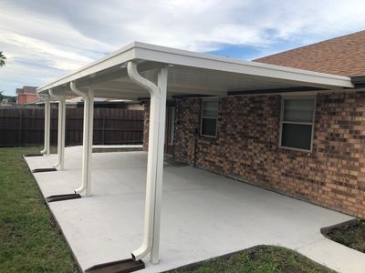 Custom white aluminum patio covers 