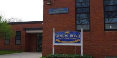 Entrance of Woods Road Elementary School.