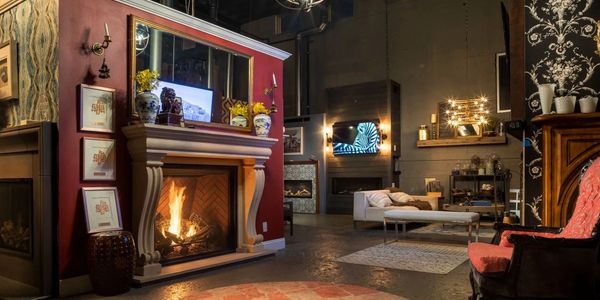 luxury fireplace showroom