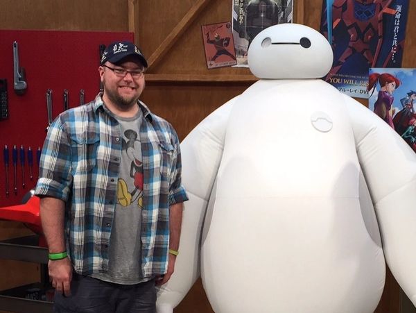 Lead Photographer Michael with Baymax at EPCOT
