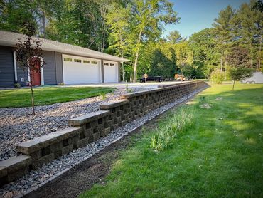 Retaining for raised driveway