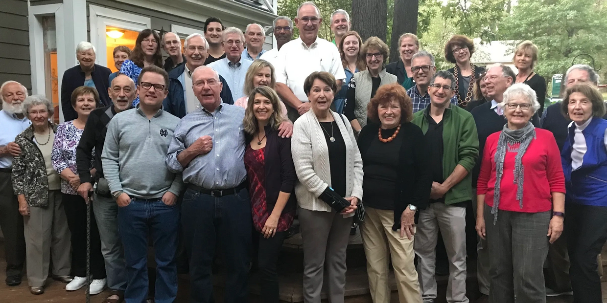 Jim Icenhour at an event in James City County with supporters.
