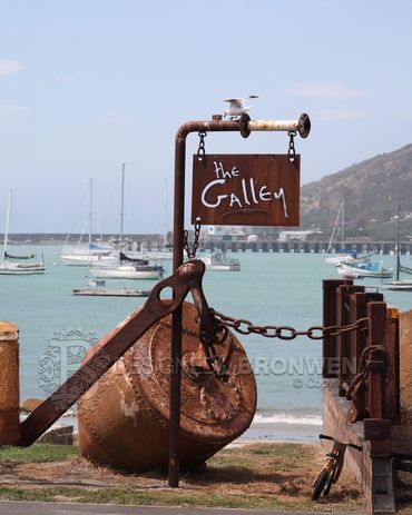 Photo of 'The Galley' cafe sign in Oamaru NZ