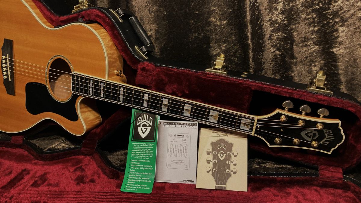 (SOLD)1998 Guild F65ce Blonde Thin Body Top of the Line Model Westerly ...