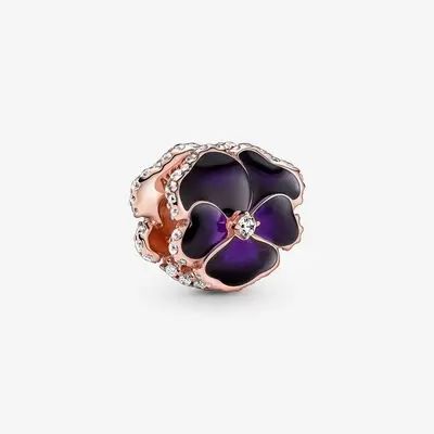 780777c01 Deep Purple Pansy 14k rose plated