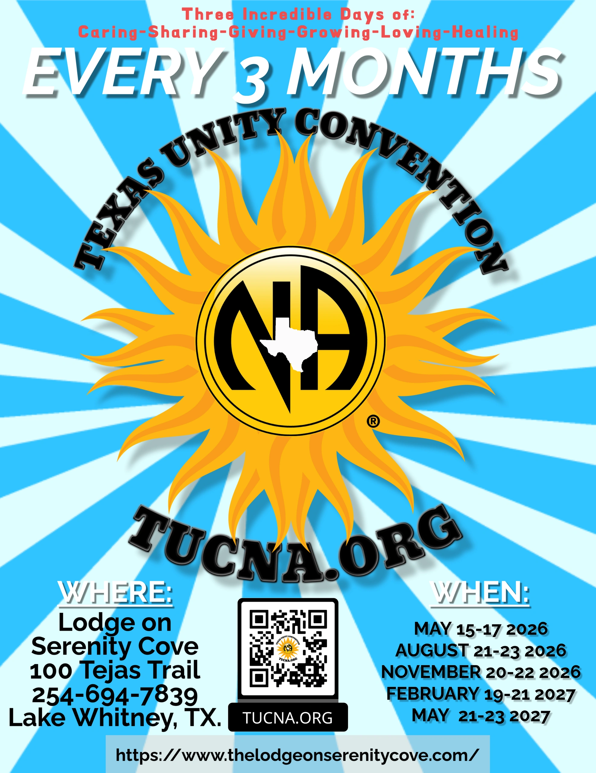 Flyer for the next year's events