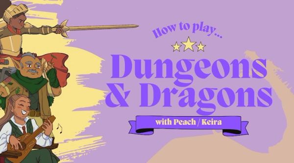 Colorful Dungeons &amp; Dragons characters with tutorial title.
