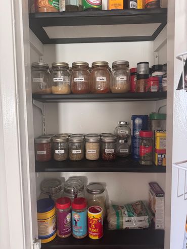 Pantry labeling and re-organization. 