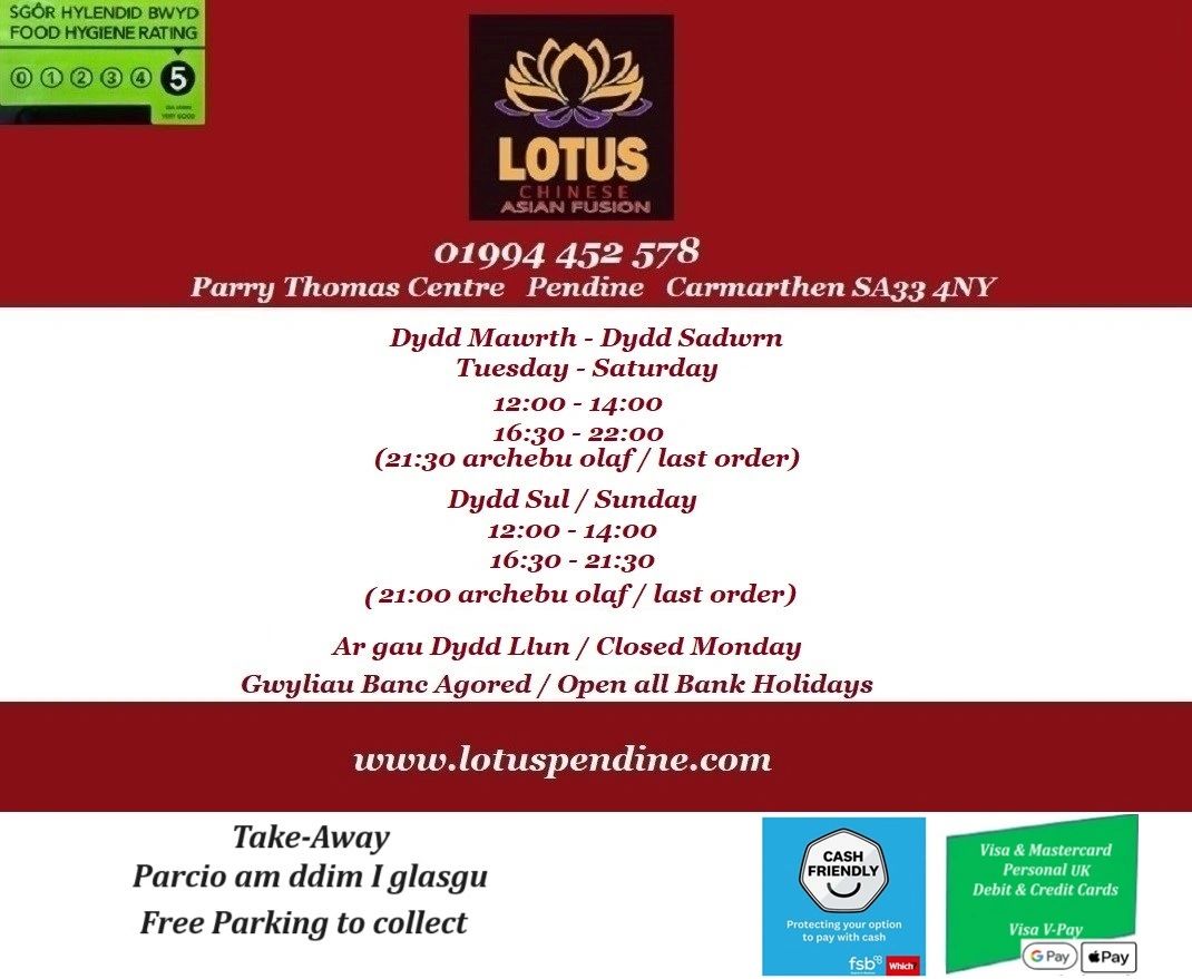Lotus Restaurant & Take-Away (Chinese Asian Fusion)