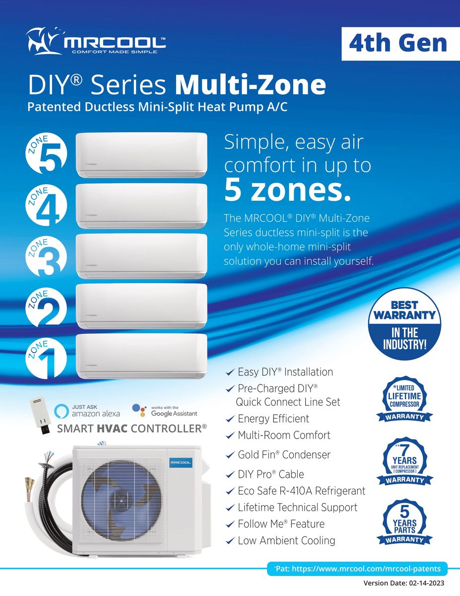 MRCOOL® DIY® Series 4th Gen Multi-Zone 3-Zone Condenser