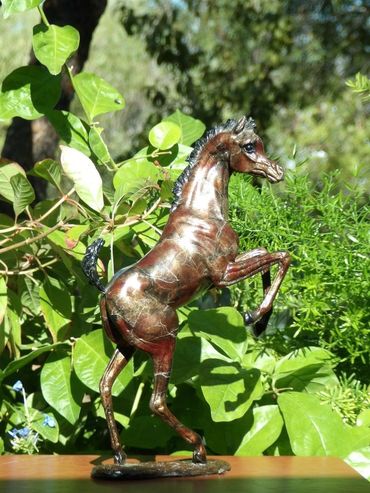Bronze foal statue