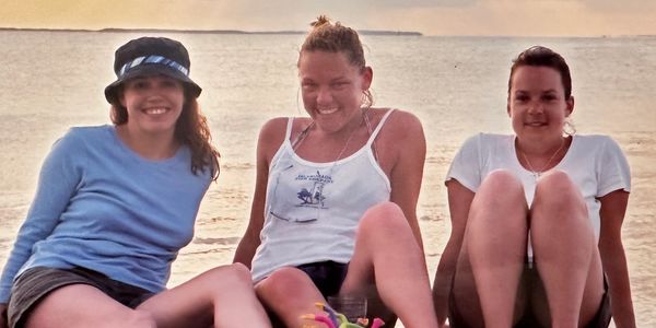 Three young women including the owner, Stephanie, and her two friends Molly and Beth in the Keys.