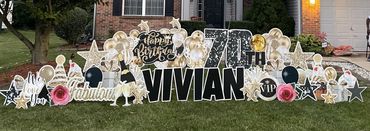 Gold Yard Sign Display in Greenwood Indiana